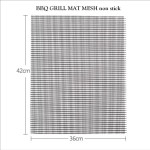 BBQ GRILL MAT MESH teflon non stick reusable black 36x42cm